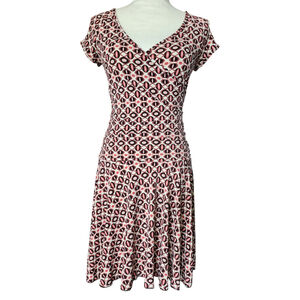 Macy's BCX Shift Dress Vintage Retro Style Print Dress Women's S